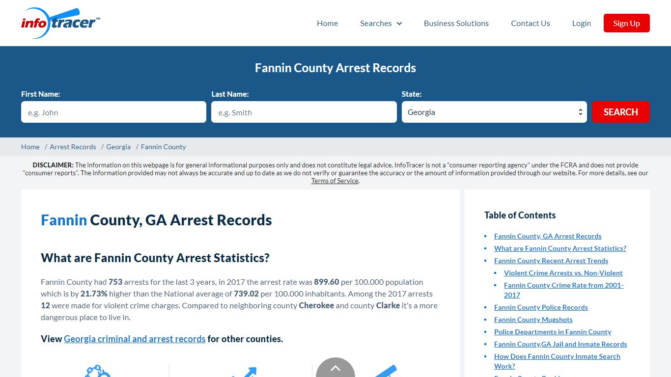 Fannin County, GA Arrests, Mugshots & Jail Records - InfoTracer