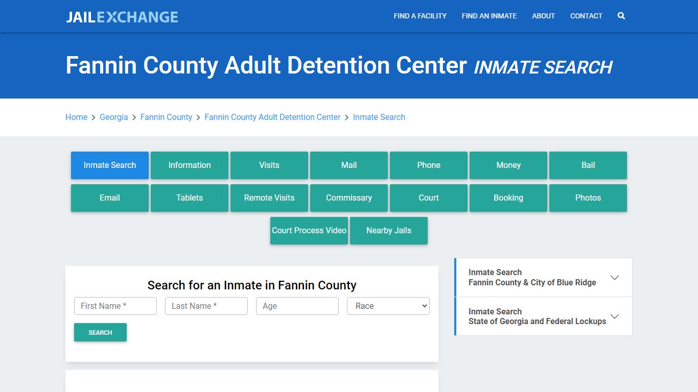 Fannin County Adult Detention Center Inmate Search - Jail Exchange